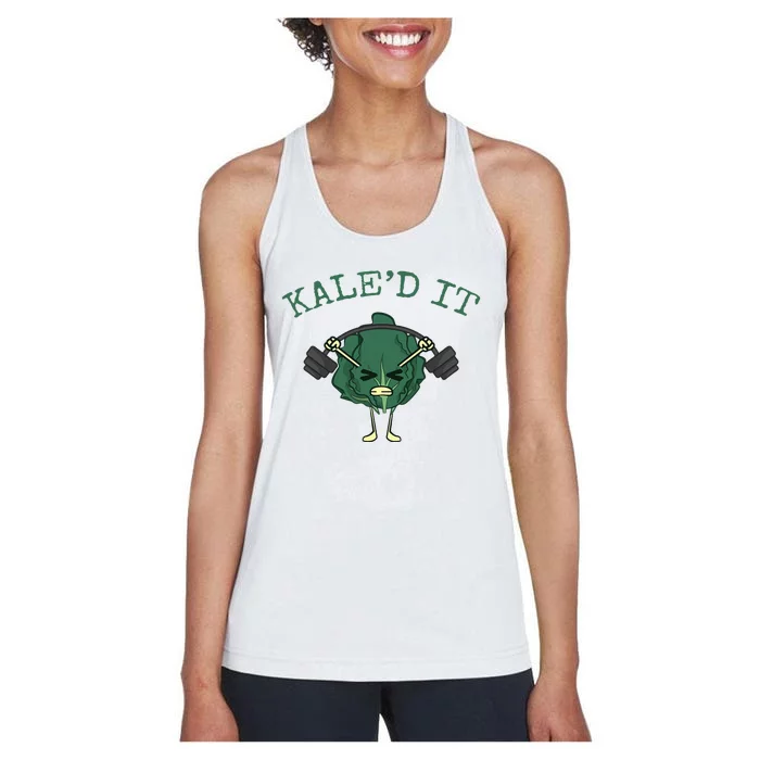 KaleD It Funny Vegan Kale Women's Racerback Tank