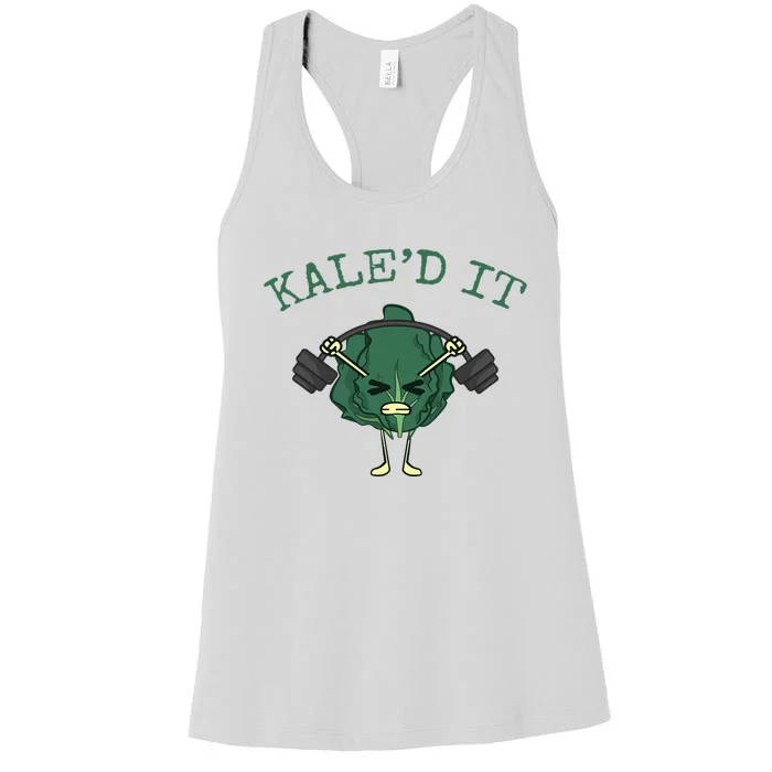 KaleD It Funny Vegan Kale Women's Racerback Tank