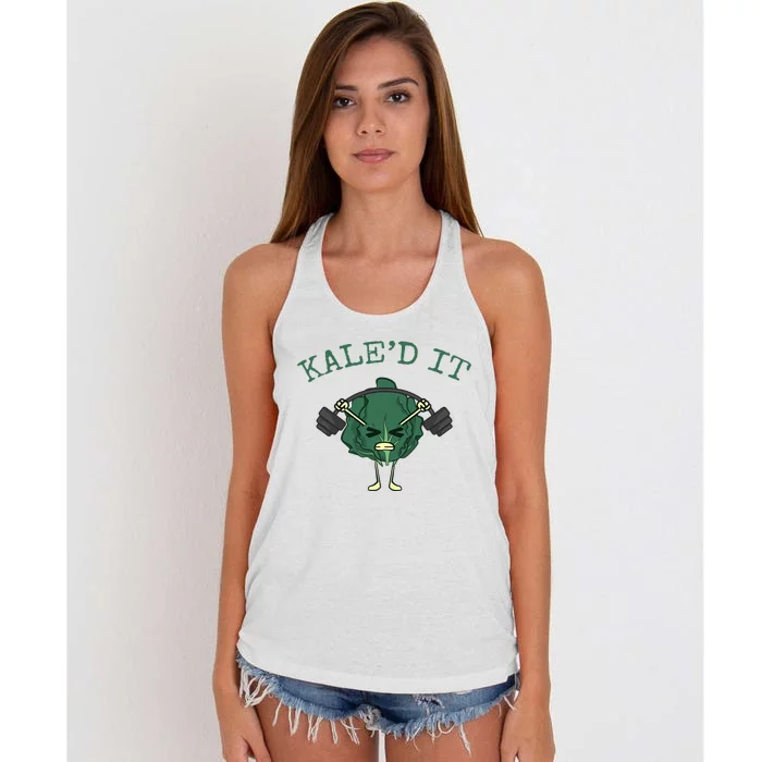 KaleD It Funny Vegan Kale Women's Knotted Racerback Tank