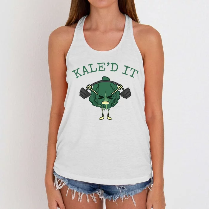 KaleD It Funny Vegan Kale Women's Knotted Racerback Tank