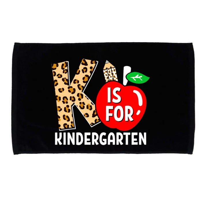 K Is For Kindergarten Leopard Teacher Back To School Kinder Microfiber Hand Towel