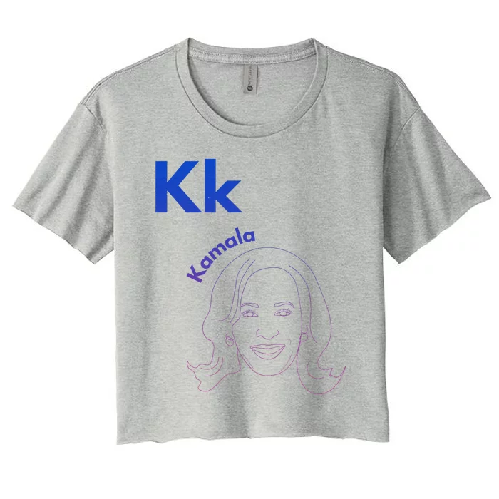 Kk Is For Kamala Women's Crop Top Tee