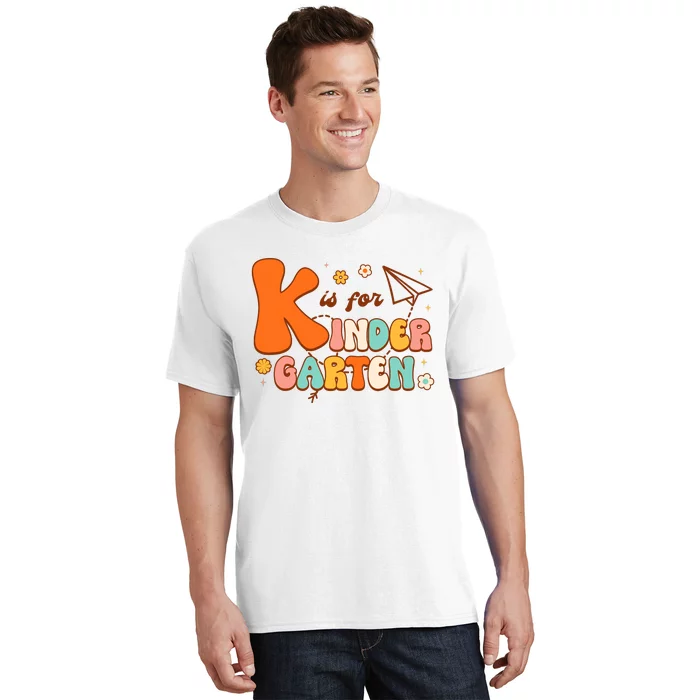 K Is For Kindergarten Teacher Retro Back To School Student T-Shirt