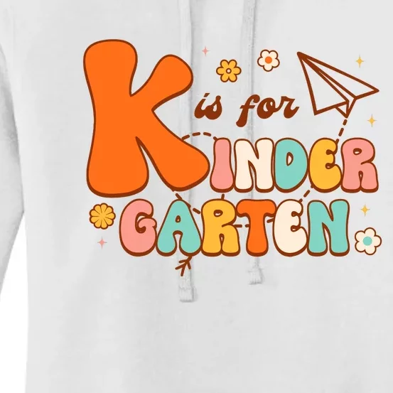 K Is For Kindergarten Teacher Retro Back To School Student Women's Pullover Hoodie