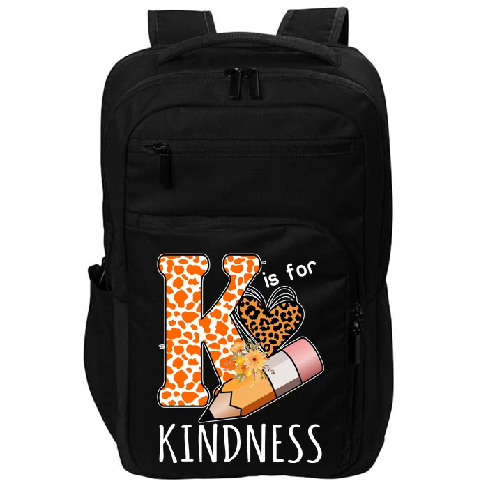 K Is For Kindness Kindergarten Cheetah Impact Tech Backpack