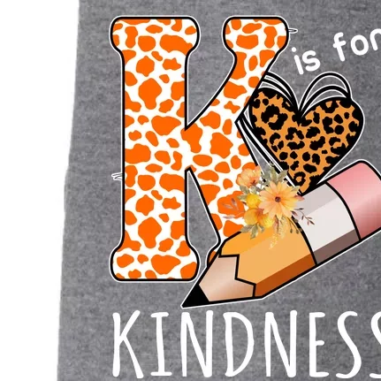 K Is For Kindness Kindergarten Cheetah Doggie 3-End Fleece Hoodie