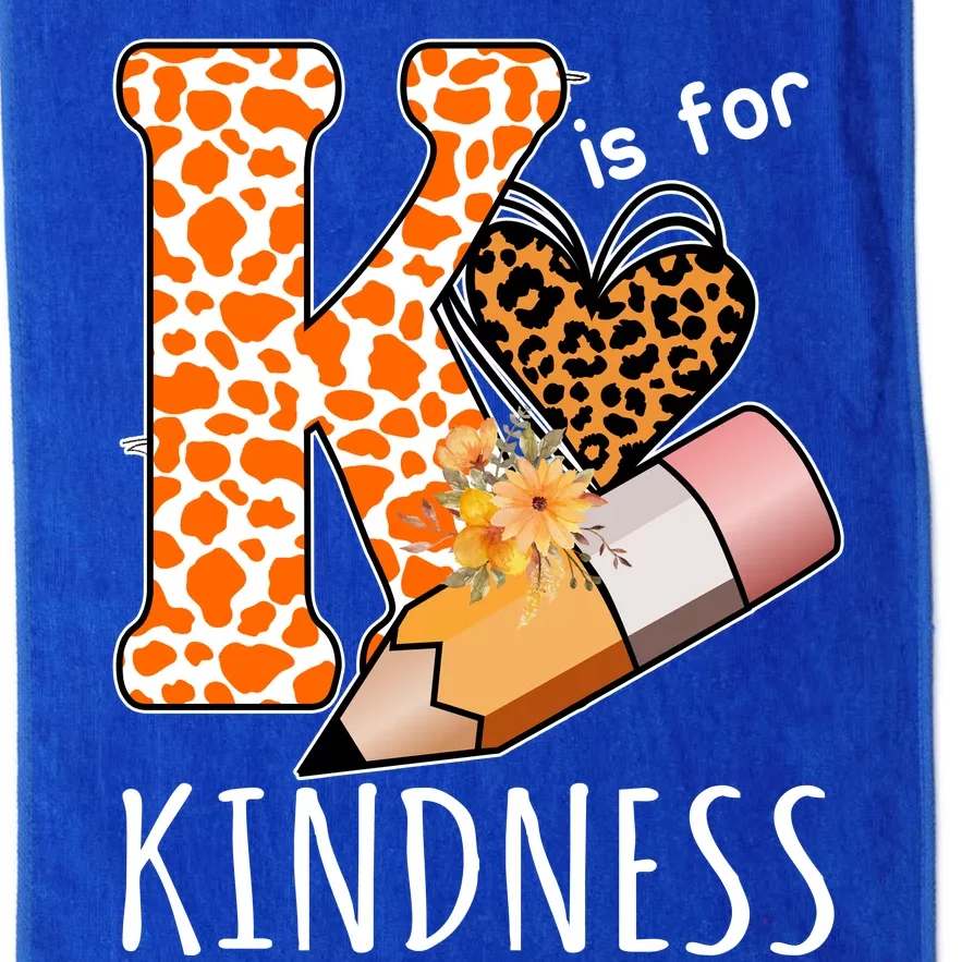 K Is For Kindness Kindergarten Cheetah Platinum Collection Golf Towel