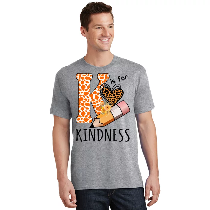 K Is For Kindness Kindergarten Cheetah T-Shirt