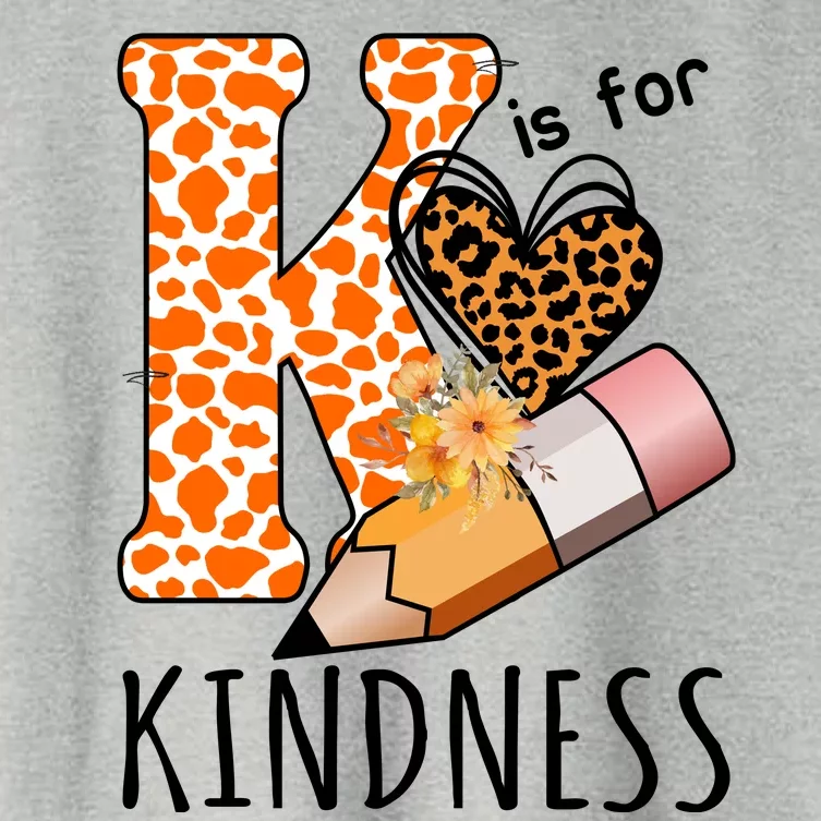 K Is For Kindness Kindergarten Cheetah Women's Crop Top Tee