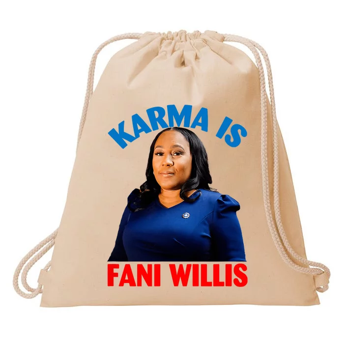 Karma Is Fani Willis Drawstring Bag