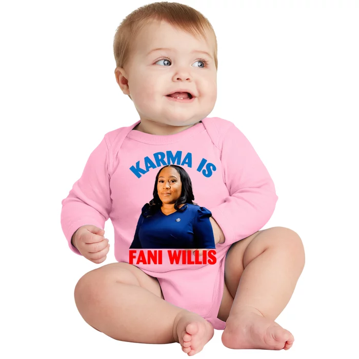 Karma Is Fani Willis Baby Long Sleeve Bodysuit