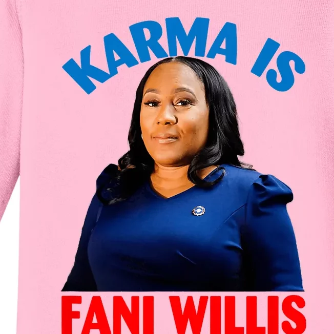 Karma Is Fani Willis Baby Long Sleeve Bodysuit