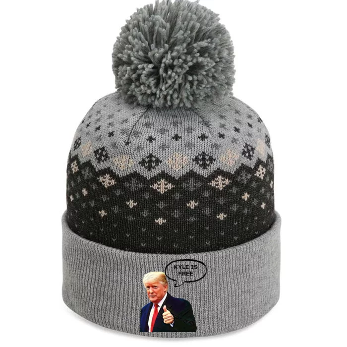 Kyle Is Free Donald Trump Thumbs Up The Baniff Cuffed Pom Beanie