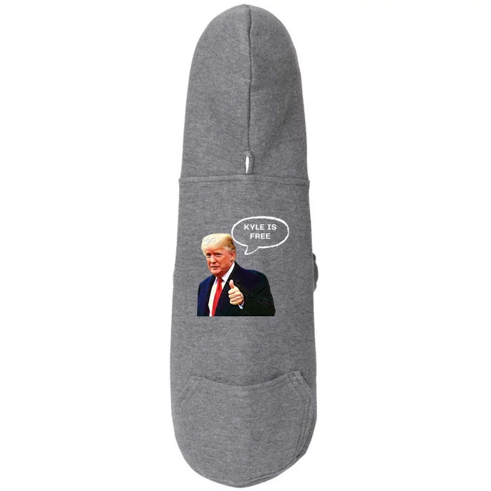 Kyle Is Free Donald Trump Thumbs Up Doggie 3-End Fleece Hoodie