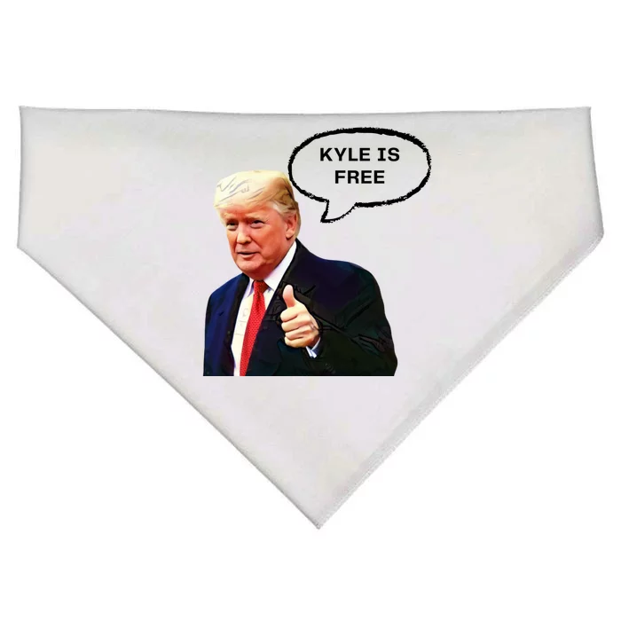 Kyle Is Free Donald Trump Thumbs Up USA-Made Doggie Bandana