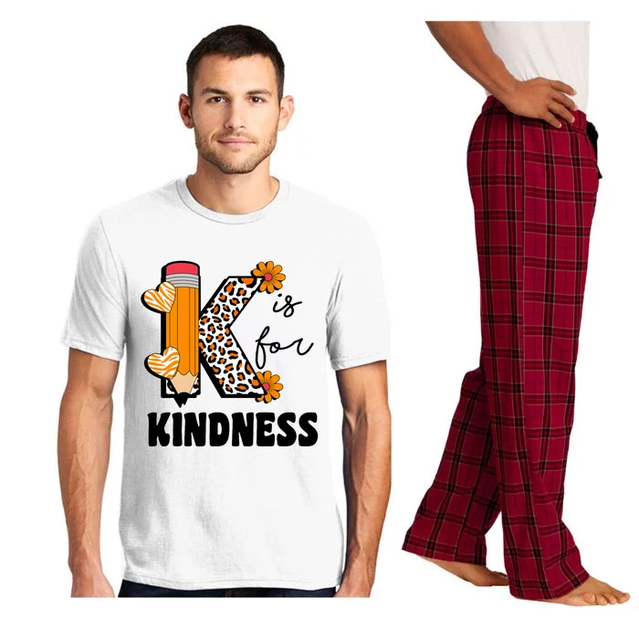 K Is For Kindness Orange Anti Bullying Unity Day Teacher Pajama Set