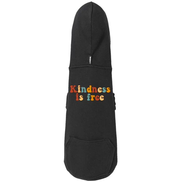 Kindness Is Free Be Kind Retro Doggie 3-End Fleece Hoodie