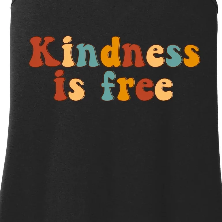 Kindness Is Free Be Kind Retro Ladies Essential Tank