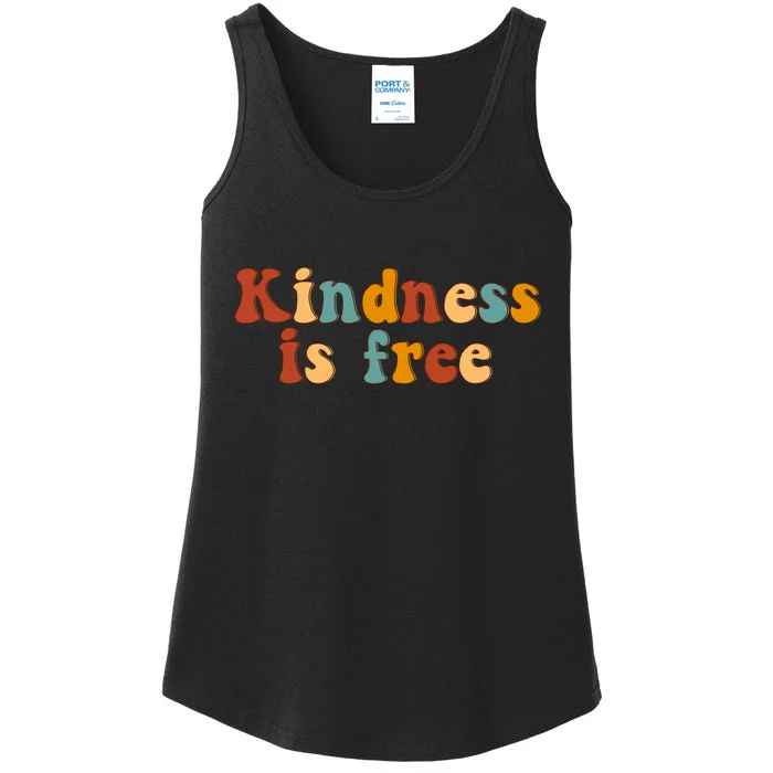 Kindness Is Free Be Kind Retro Ladies Essential Tank