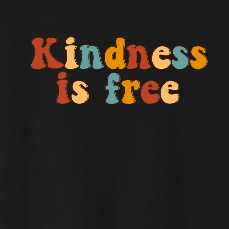 Kindness Is Free Be Kind Retro Women's Crop Top Tee