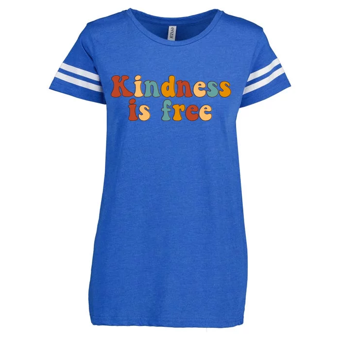 Kindness Is Free Be Kind Retro Enza Ladies Jersey Football T-Shirt