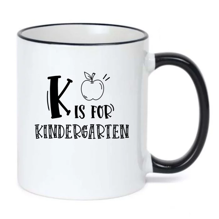 K Is For Kindergarten Gift Black Color Changing Mug