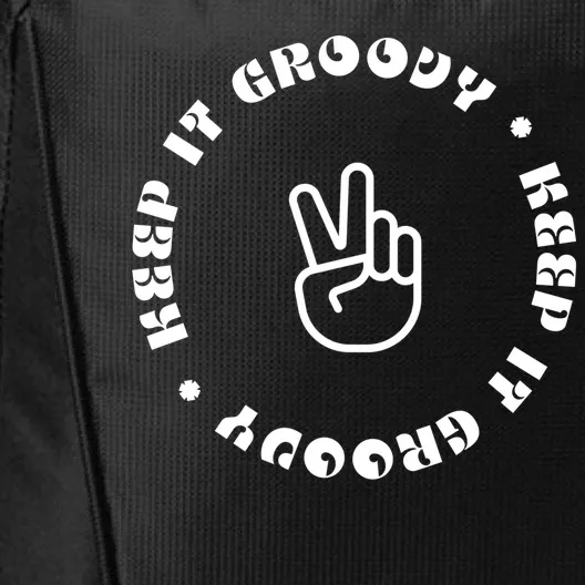 Keep It Groovy Peace Sign City Backpack