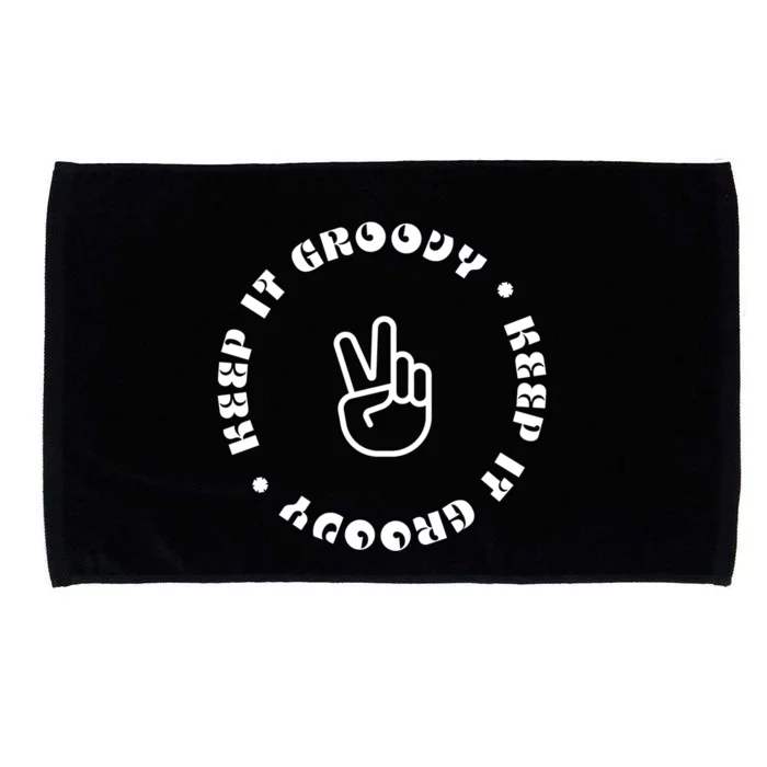 Keep It Groovy Peace Sign Microfiber Hand Towel