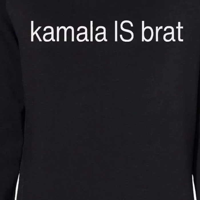 Kamala Is Green Brat Womens California Wash Sweatshirt