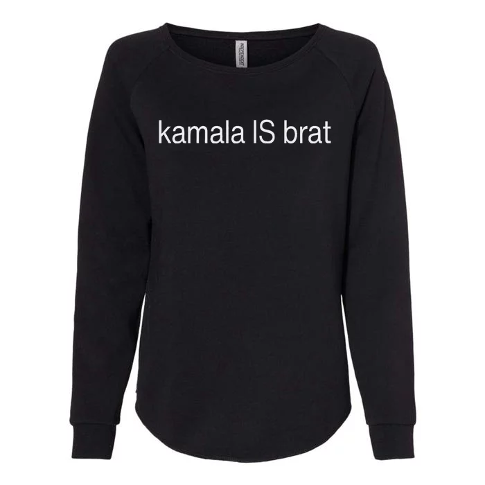 Kamala Is Green Brat Womens California Wash Sweatshirt