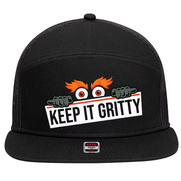 Keep it gritty and made in philadelphia 7 Panel Mesh Trucker Snapback Hat