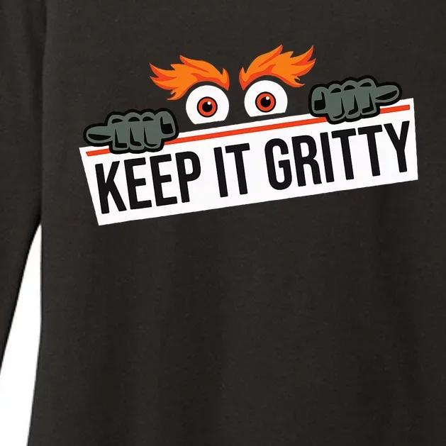 Keep it gritty and made in philadelphia Womens CVC Long Sleeve Shirt