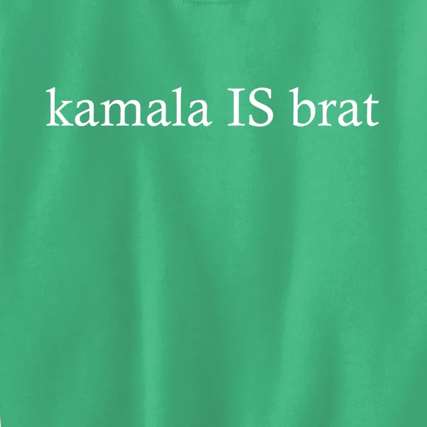 Kamala Is Green Brat Kids Sweatshirt