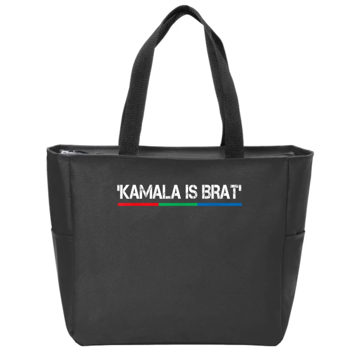 Kamala Is Green Brat Zip Tote Bag