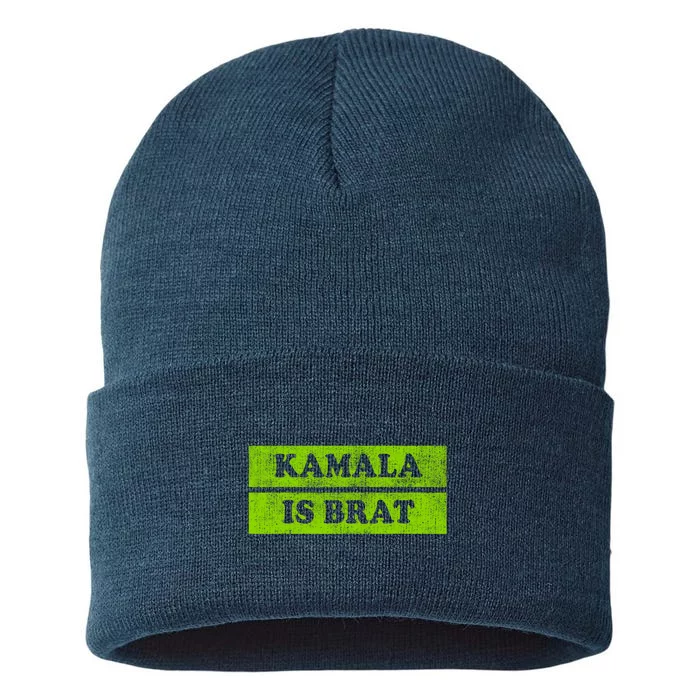 Kamala Is Green Brat Sustainable Knit Beanie