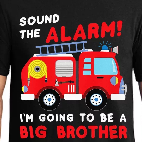 Kids Im Going To Be A Big Brother Firetruck Baby Reveal Pajama Set