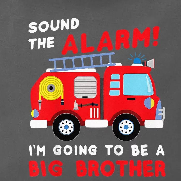 Kids Im Going To Be A Big Brother Firetruck Baby Reveal Zip Tote Bag