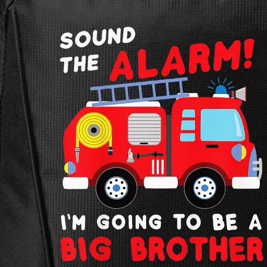 Kids Im Going To Be A Big Brother Firetruck Baby Reveal City Backpack