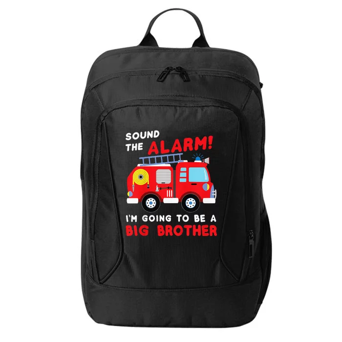 Kids Im Going To Be A Big Brother Firetruck Baby Reveal City Backpack