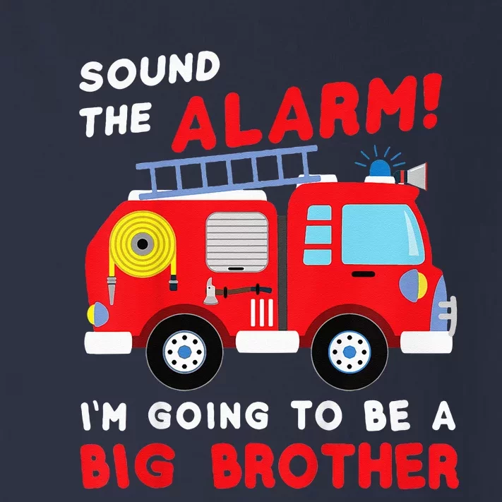 Kids Im Going To Be A Big Brother Firetruck Baby Reveal Toddler Long Sleeve Shirt