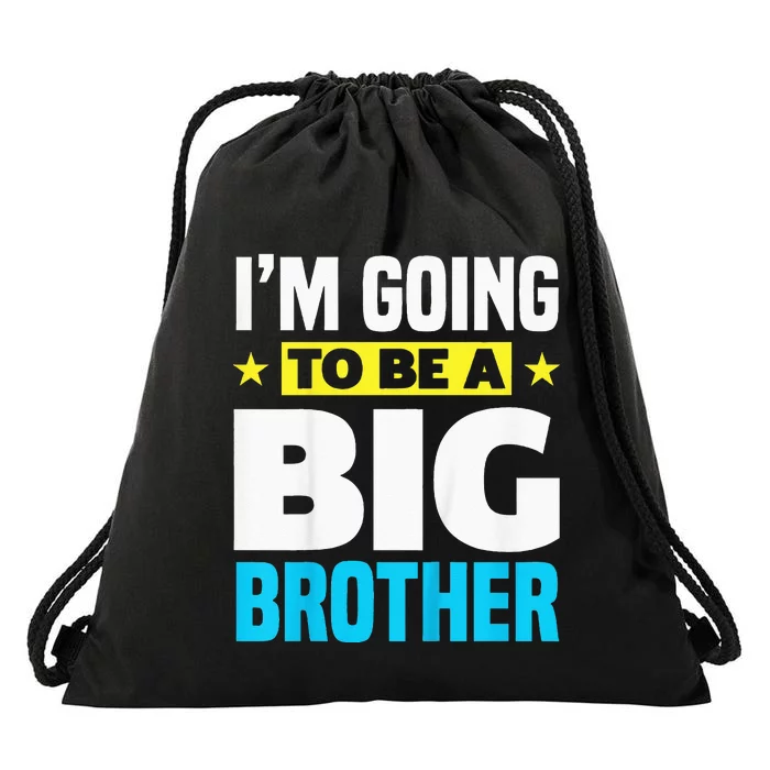 Kids Im Going To Be A Big Brother Drawstring Bag