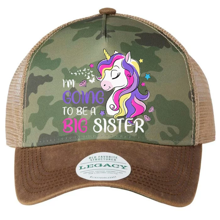 Kids Im Going To Be A Big Sister Unicorn Legacy Tie Dye Trucker Hat