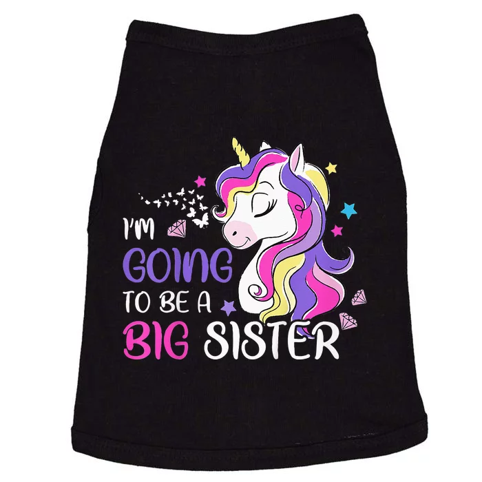 Kids Im Going To Be A Big Sister Unicorn Doggie Tank