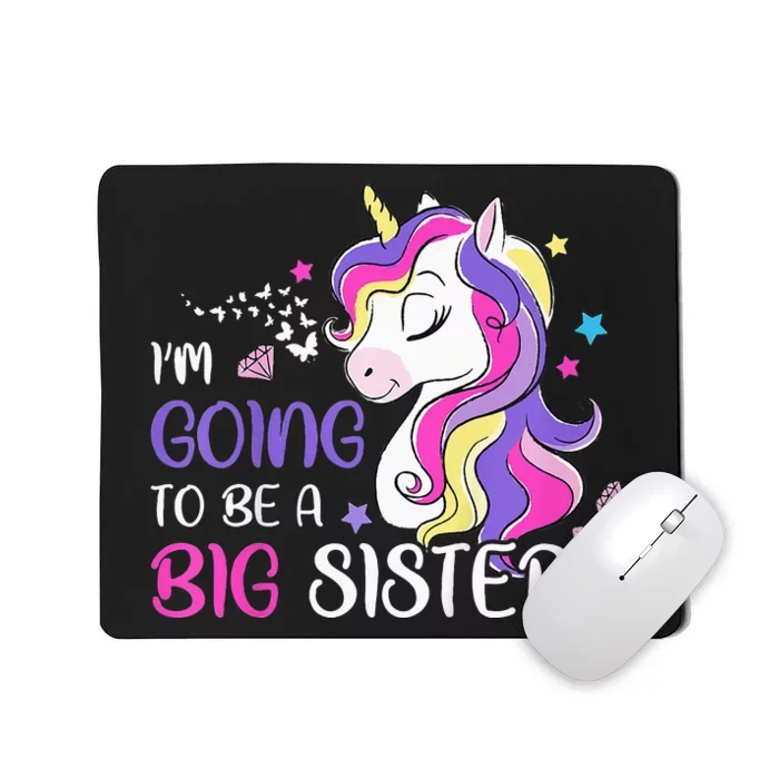 Kids Im Going To Be A Big Sister Unicorn Mousepad