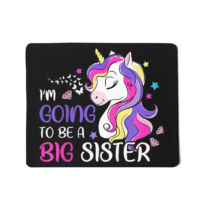 Kids Im Going To Be A Big Sister Unicorn Mousepad