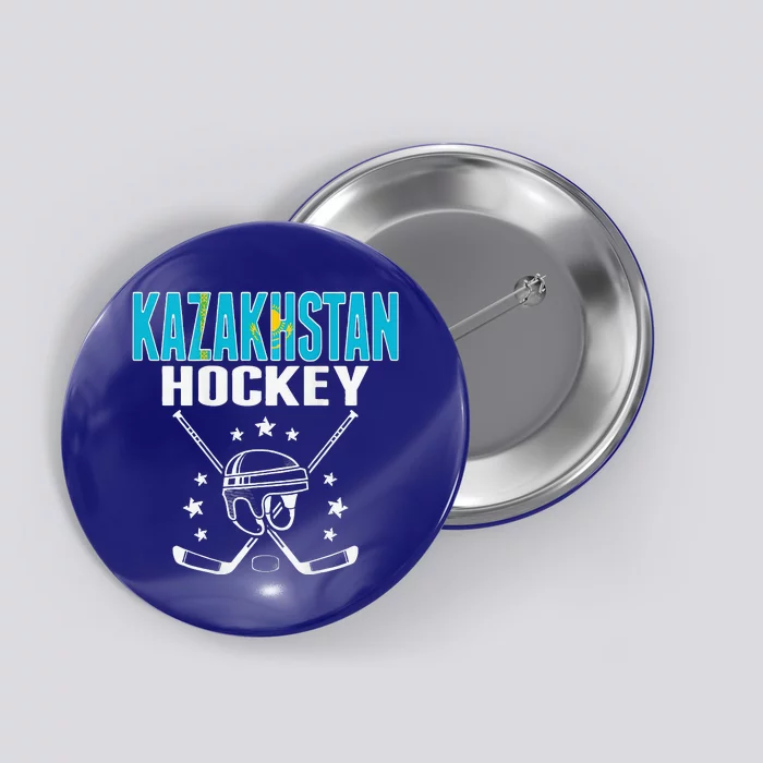 Kazakhstan Ice Hockey Fan Jersey Kazakhstani Flag Button