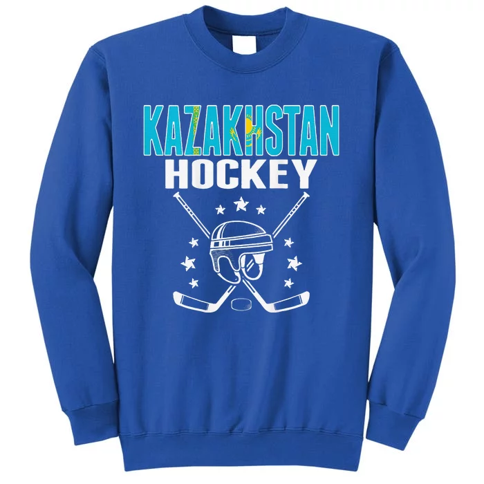 Kazakhstan Ice Hockey Fan Jersey Kazakhstani Flag Tall Sweatshirt