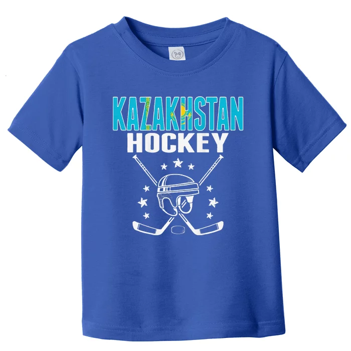 Kazakhstan Ice Hockey Fan Jersey Kazakhstani Flag Toddler T-Shirt