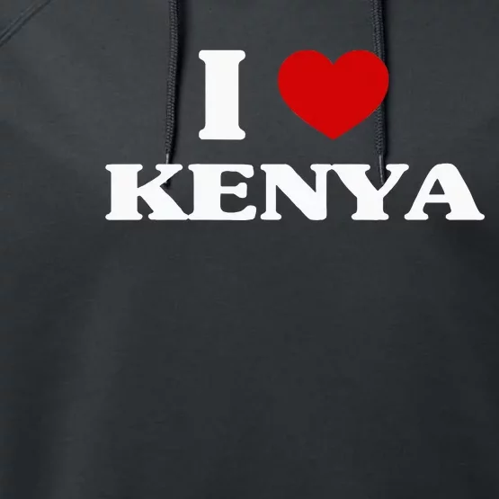 Kenya I Heart Kenya Souvenir Performance Fleece Hoodie