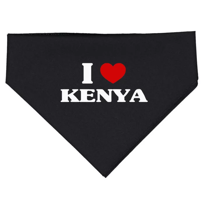 Kenya I Heart Kenya Souvenir USA-Made Doggie Bandana